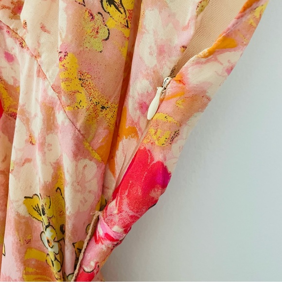 FREE PEOPLE Freddy Tie Waist Mini Dress in Fruit Punch Combo Size XL - Picture 15 of 16